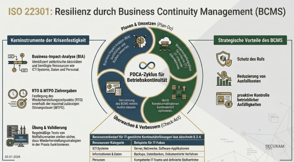 SECURAM Infografik ISO 22301 BCMS